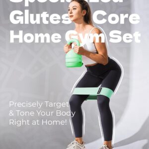 Adjustable Kettlebell | 5 lb – 12 lb | Kettlebell Weights Set for Home Gym | Full-Body Workouts, Strength Training, Weight Loss | Fabric Booty Band | Beginners & Women