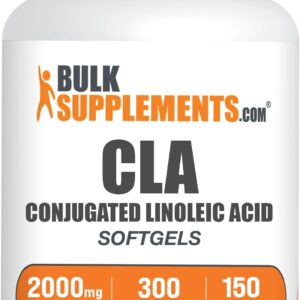 BulkSupplements.com Conjugated Linoleic Acid Softgels – CLA Supplements, CLA 2000mg, CLA Safflower Capsules, CLA Pills – 2 CLA Softgels per Serving, 150-Day Supply, 300 Softgels