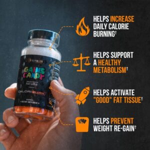 ALPHA LION Gains Candy, Pills that Support Weight Loss, Energy Supplements, 100% Natural Extract, Calorie Burning, Regulates Healthy Metabolism, 60 Capsules (Fat Loss – CaloriBurn®)