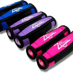 Soft Hand Weight Set with Non-Slip Strap-Multiple Weights (1/2/3/4/5LBS) Dumbbells for Men Women Walking, Running, Cardio, Yoga, Pilates, Physical Therapy