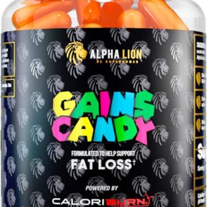 ALPHA LION Gains Candy, Pills that Support Weight Loss, Energy Supplements, 100% Natural Extract, Calorie Burning, Regulates Healthy Metabolism, 60 Capsules (Fat Loss – CaloriBurn®)