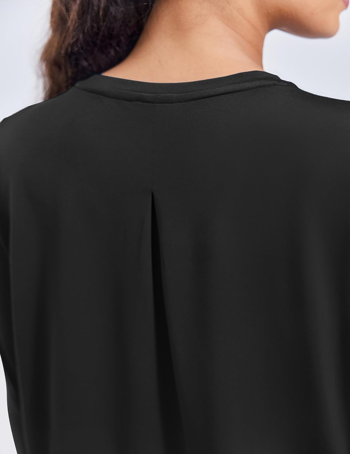 PINSPARK Workout Tops for Women Long Sleeve Athletic Shirt Soft Loose Fit Exercise Shirt with Back Pleated Pilates Yoga Tops - Image 4