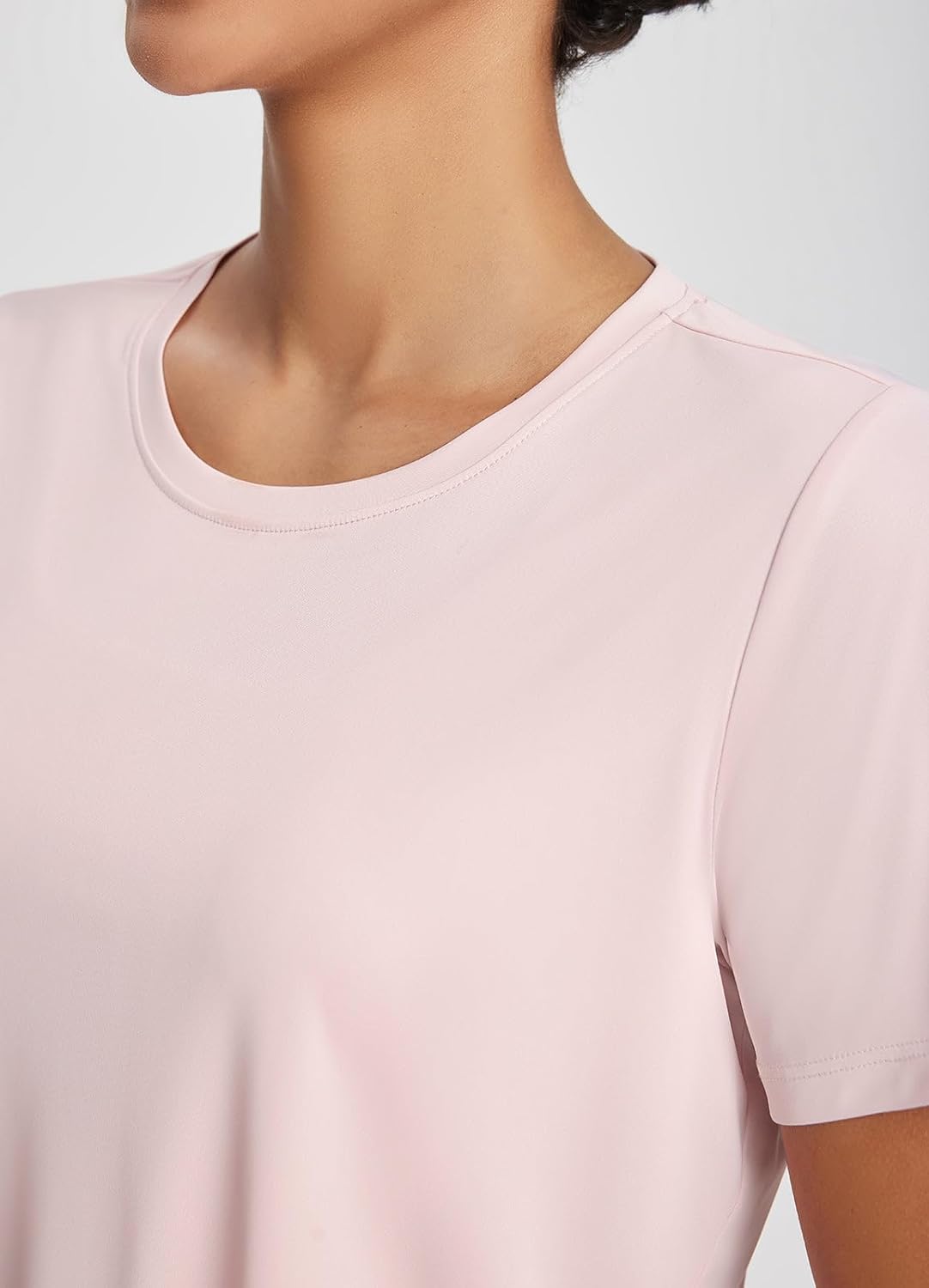 baleaf Women's Athletic Sun Shirts Short Sleeve Running Tops Workout Cropped Split Back UPF 50+ Quick Dry Lightweight - Image 5