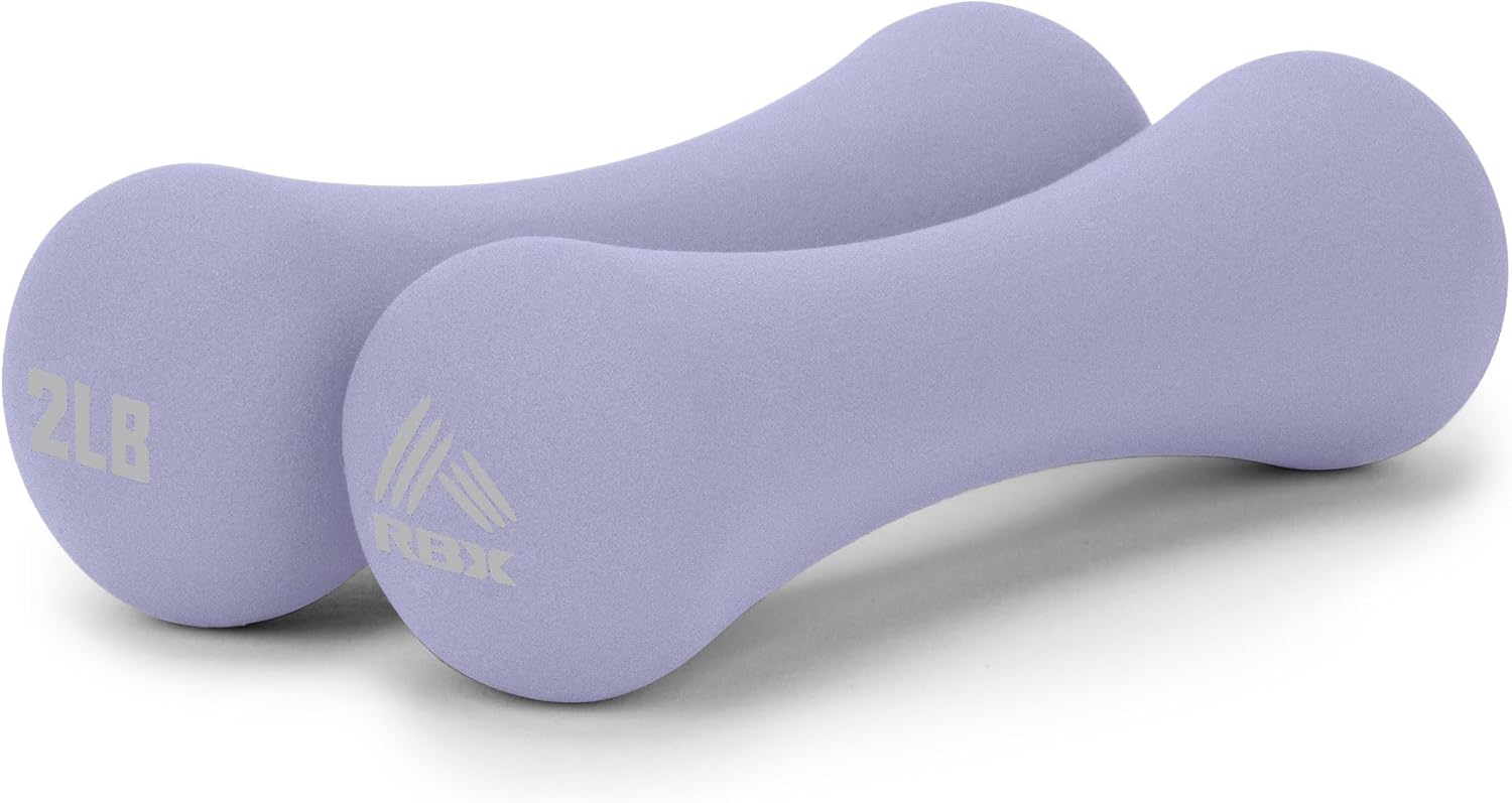 RBX 4LB Hand Weights (2LB each), Neoprene Hand Weights for Home Workouts, Cardio & Strength Training, Home Gym Equipment