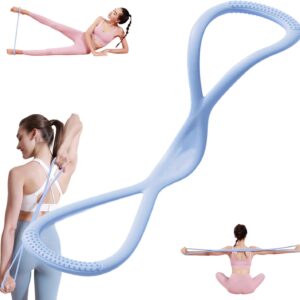 Figure 8 Resistance Band for Women Men, Non‑Slip Handles Exercise Band, Home Gym Fitness Equipment for Yoga, Pilates, Stretching & Physical Therapy (25 lbs)