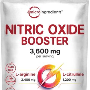 Nitric Oxide Supplements for Men & Women 3,600mg, 240 Bisected Tablets | 80 Servings | Max Strength Nitric Oxide Booster with L-Arginine & L-Citrulline