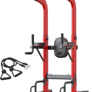 sogesfurniture Adjustable Dip Station & Pull Up Bar – Heavy Duty Calisthenics Workout Equipment for Home Gym, Multi-Function Fitness Training with Push Up Handles, Dips, Pull Ups & Push Ups