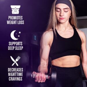 Jacked Factory Lean PM Night Time Fat Burner, Sleep Aid Supplement, & Appetite Suppressant for Men and Women – 60 Stimulant-Free Veggie Weight Loss Diet Pills