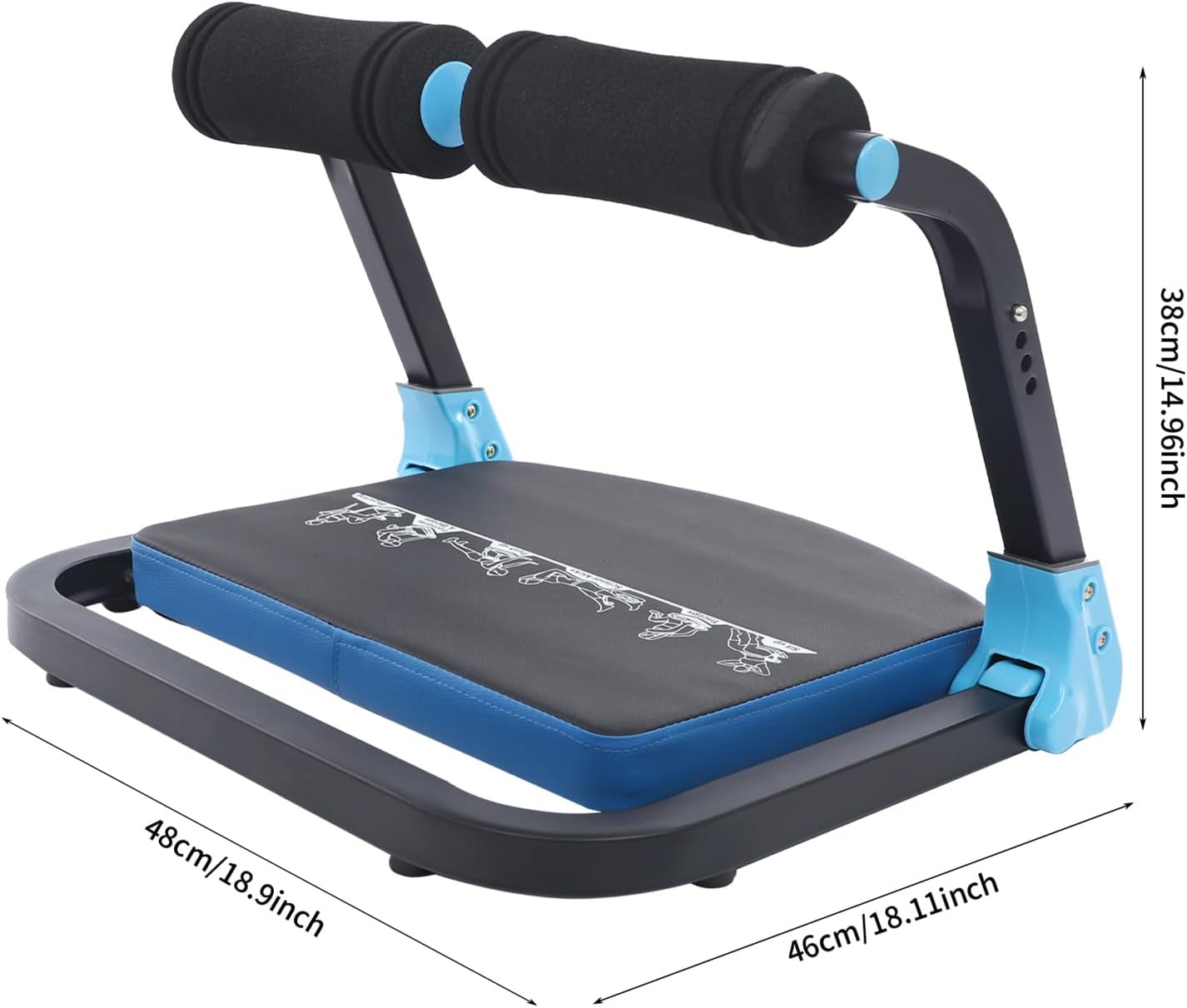 Ab Machine, 3-Levels Adjustable Ab Workout Equipment, Multifunctional Abdominal Exercise Machine Ab Core Trainer Abdominal Machine Exercise Equipment for Home Gym Office - Image 6