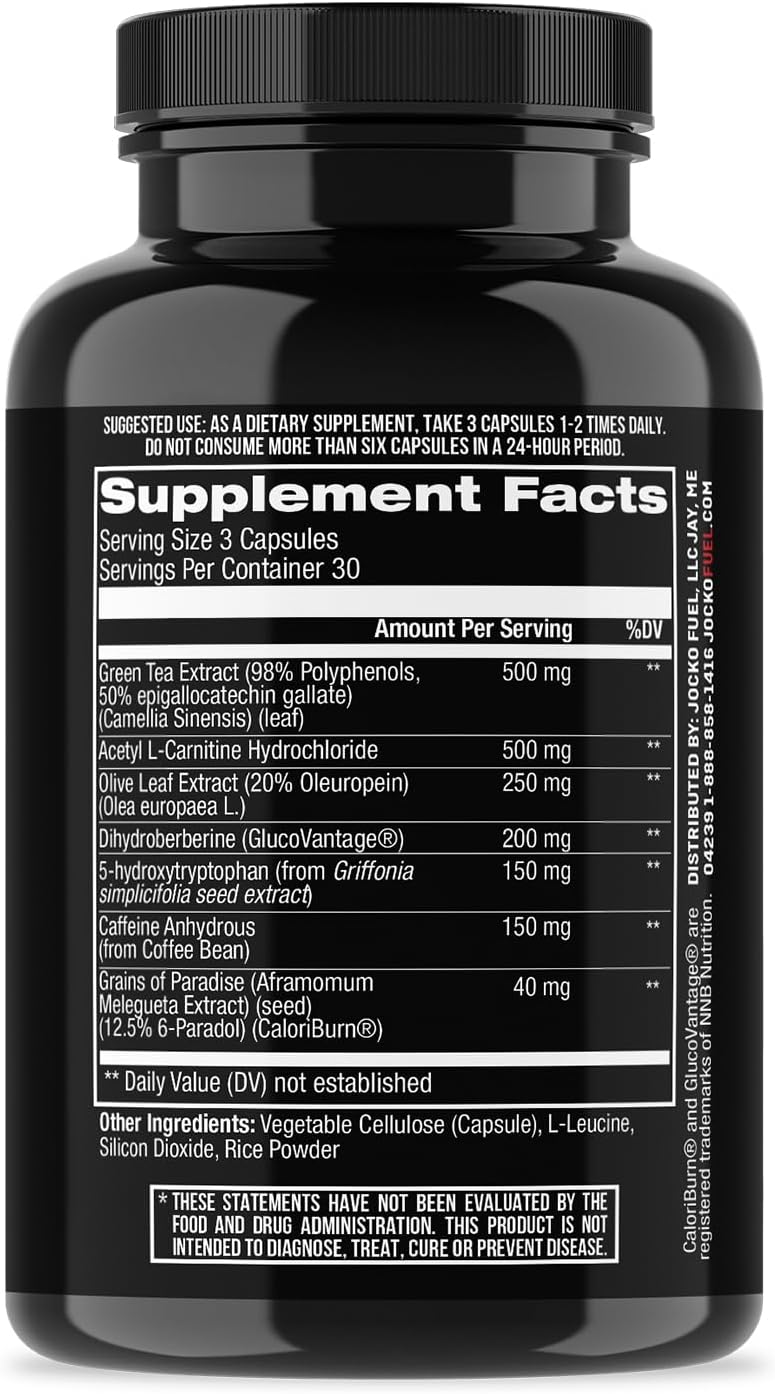 Jocko Fuel Burner for Men & Women - Healthy Weight Support Supplement, Helps Regulate Appetite, & Metabolism Booster - Supports Healthy Metabolism & Increased Thermogenesis 90 Count (30 Day Supply) - Image 3