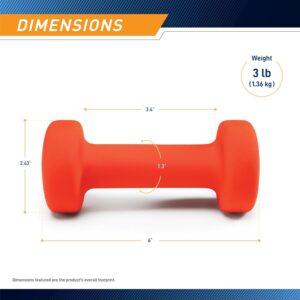 Marcy Colored Neoprene Dumbbell Hand Weights, Exercise Free Weights for Home Gym – Sold in Singles