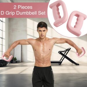Weights Dumbbells Set,D Grip Hand Weights – Sports Equipment for Beginner Pilates Gym Workout Training Men Seniors Walking Women