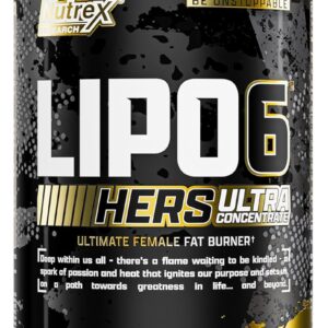 Lipo-6 Black Hers Ultra Concentrate | Weight Loss Pills for Women | Fat Burner, Appetite Suppressant, Metabolism Booster for Weight Loss + Hair, Skin, & Nails Support | 60 Diet Pills