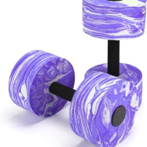 Aquatic Exercise Dumbbells, 2PCS Aqua Fitness Barbells, High-Density EVA-Foam Dumbbell Set, Pool Weights Dumbbells Set for Water Aerobics Weight Loss, Pool Fitness, Water Exercise