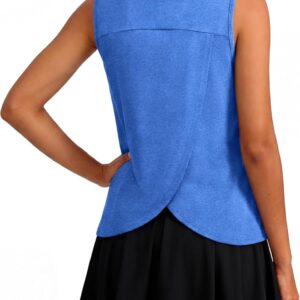 Workout Tops for Women Loose Fit Sleeveless Yoga Tank Tops Crew Neck Fitness Clothing Athletic Running Gym Shirts