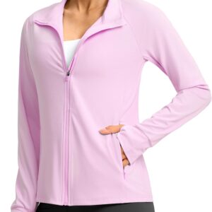 G Gradual Women’s Lightweight Athletic Jacket Sun Protection UPF 50+ Zip Up 4 Pockets Long Sleeve Shirts Workout Running