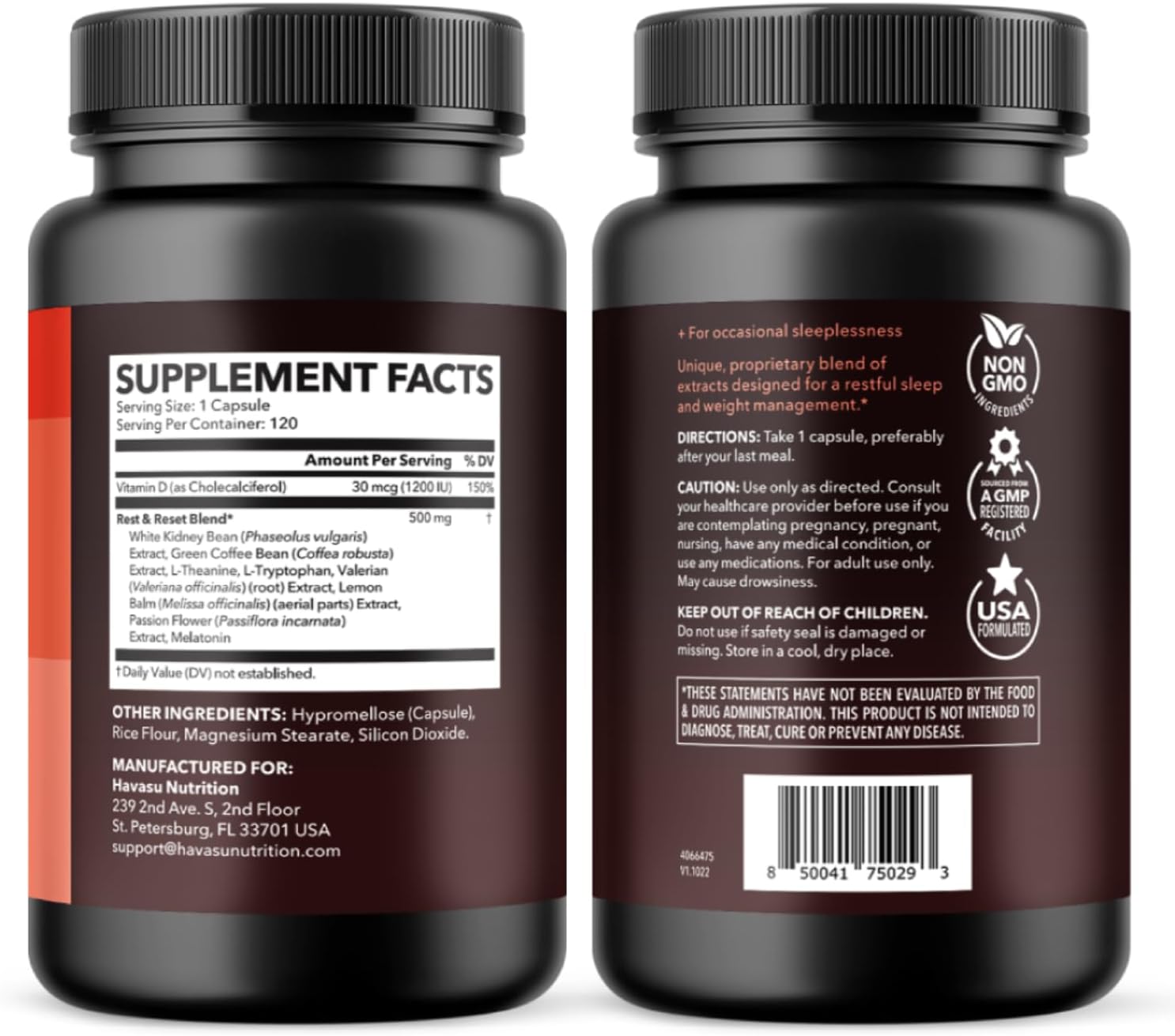 Night Time Fat Burner Metabolism Booster | Appetite Suppressant & Supplement to Support Weight Loss | 120 Weight Loss Supplement Pills for Men - Image 9