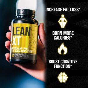 Jacked Factory Lean-XT Caffeine Free Fat Burner – Non Stim Weight Loss Supplement, Appetite Suppressant & Metabolism Booster | Acetyl L-Carnitine, Green Tea Extract, Forskolin – 60 Natural Diet Pills