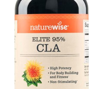 NatureWise CLA 1300 – 95% Active Conjugated Linoleic Acid for Women and Men, Not Stimulating, Supports Weight & Fitness Goals – Non-GMO, Gluten Free – 180 Softgels[2-Month Supply]