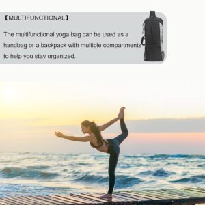 Yoga Mat Bag, Large Yoga Mat Tote Sling Carrier, Yoga Mat Carrying Bag with Versatile Storage Mesh and Zipper Pockets for Women Men Gym Sport Travel