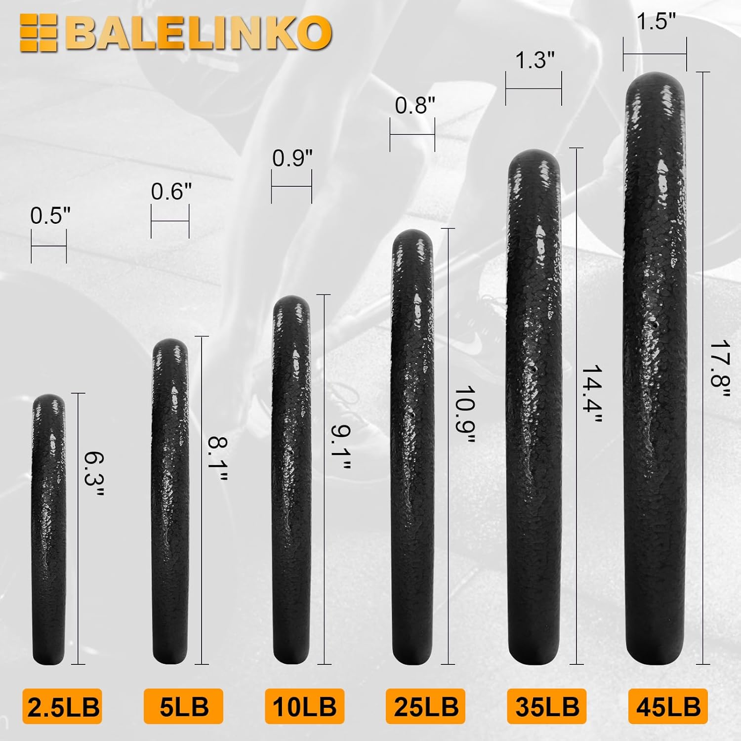 Balelinko Cast Iron 2-Inch Olympic Grip Plate Weight Plate for Strength Training, Weightlifting and Crossfit - Image 3
