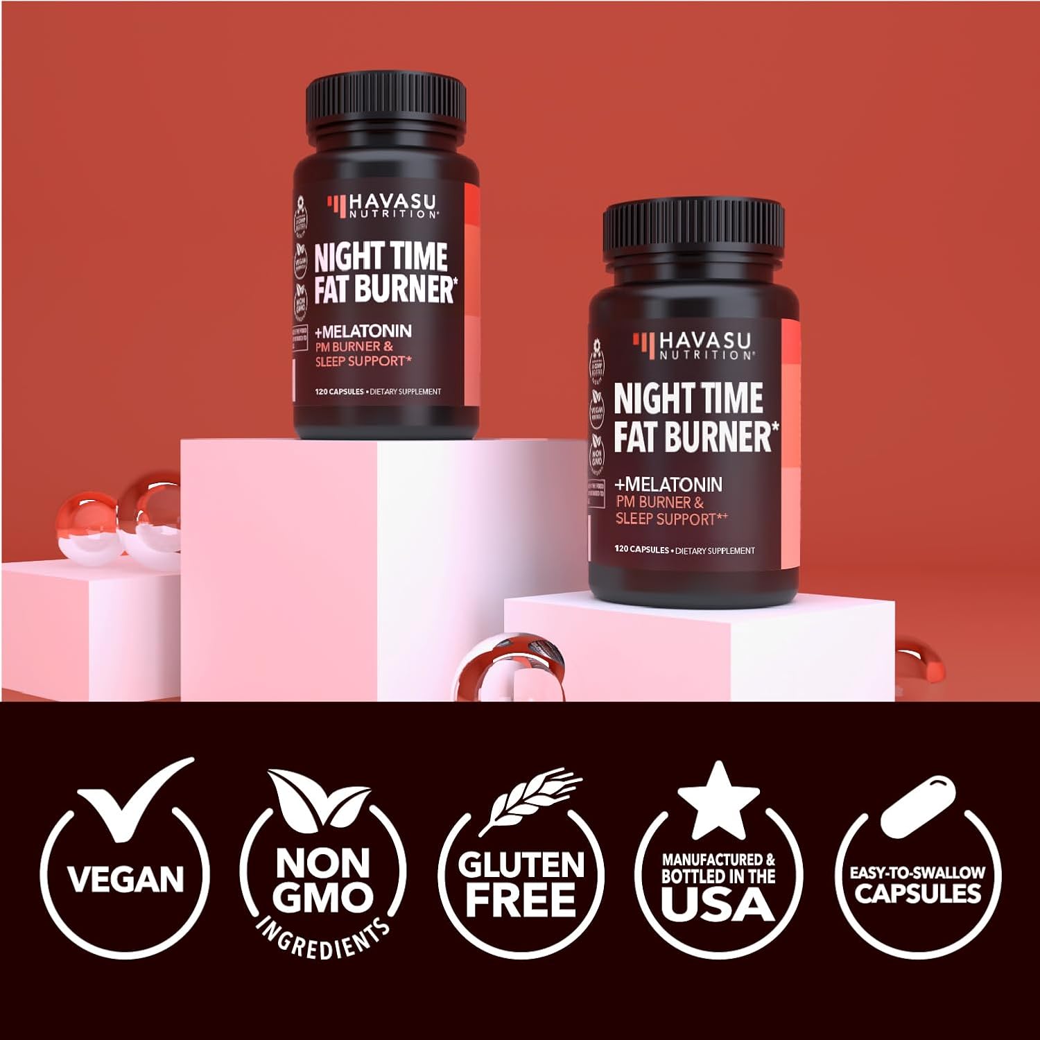 Night Time Fat Burner Metabolism Booster | Appetite Suppressant & Supplement to Support Weight Loss | 120 Weight Loss Supplement Pills for Men - Image 8