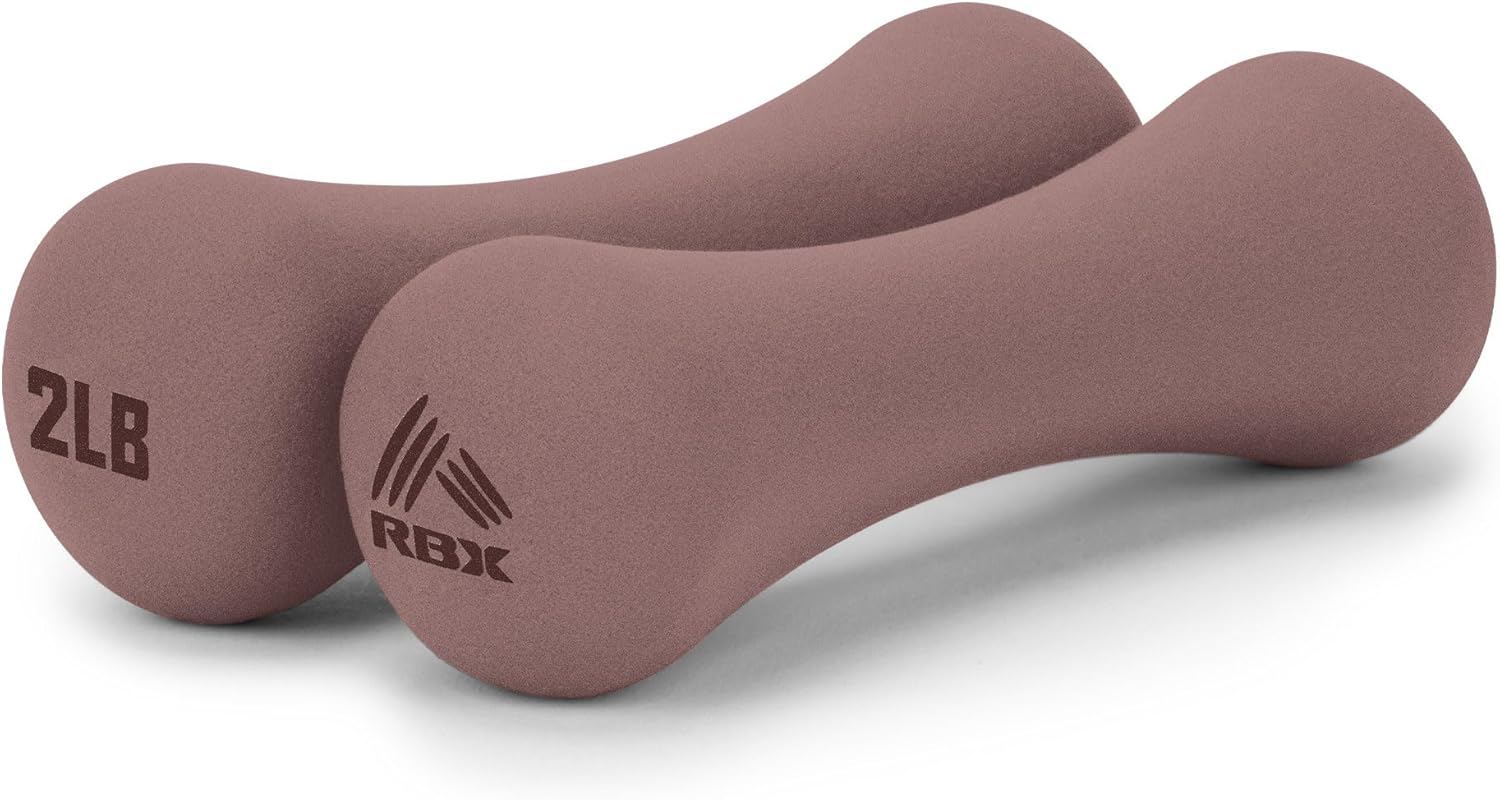 RBX 4LB Hand Weights (2LB each), Neoprene Hand Weights for Home Workouts, Cardio & Strength Training, Home Gym Equipment