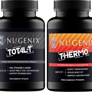 Nugenix Thermo Fat Burner and Total-T Testosterone Supplement for Men