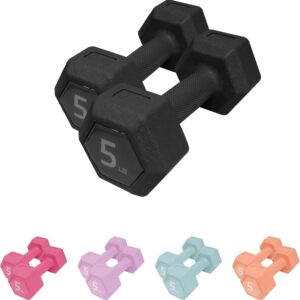 Dumbbell Sets – 5/10/15/20/25/36 lb Dumbbells Pair Hand Weights Set of 2 – Easy Grip – Arm Weights for Men and Women, Home Gym Exercise Equipment for Workouts Fitness Strength Training