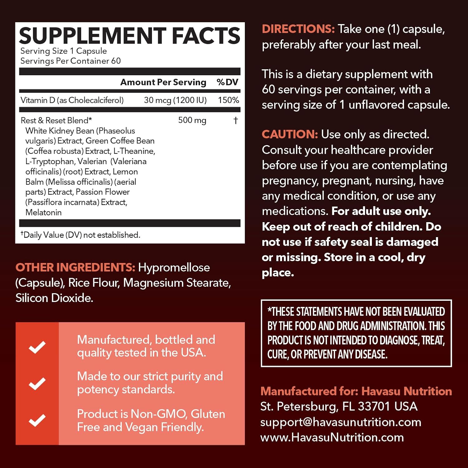 Night Time Fat Burner Capsules for Men and Women - Appetite Suppressant for Weight Loss with White Kidney Bean - 60 Count - Metabolism Booster with Melatonin for Sleep Support - 2-Month Supply - Image 2
