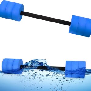 Hikeen Aquatic Exercise Dumbbells Water Dumbbell Pool Resistance Aquatic Fitness Barbells with 4 High-Density EVA Foam Pool Weights Dumbbells, for Water Aerobics Weight Loss