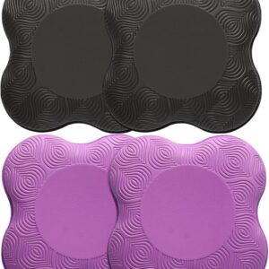2 Pack Yoga Knee Pads Mat Set – Extra Thick Foam Kneeling Pad Cushion for Knees, Elbows, Wrists, Head – Yoga Essentials for Women Men, Non-Slip Pilates, Meditation, Floor Workouts