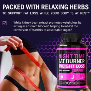 (2 Pack) Night Time Weight Loss Pills for Women – Advanced Weight Loss Supplement – Fat Burners for Women – Diet Pills that Work Fast – Belly Fat Burner – Appetite Suppressant – Made in USA