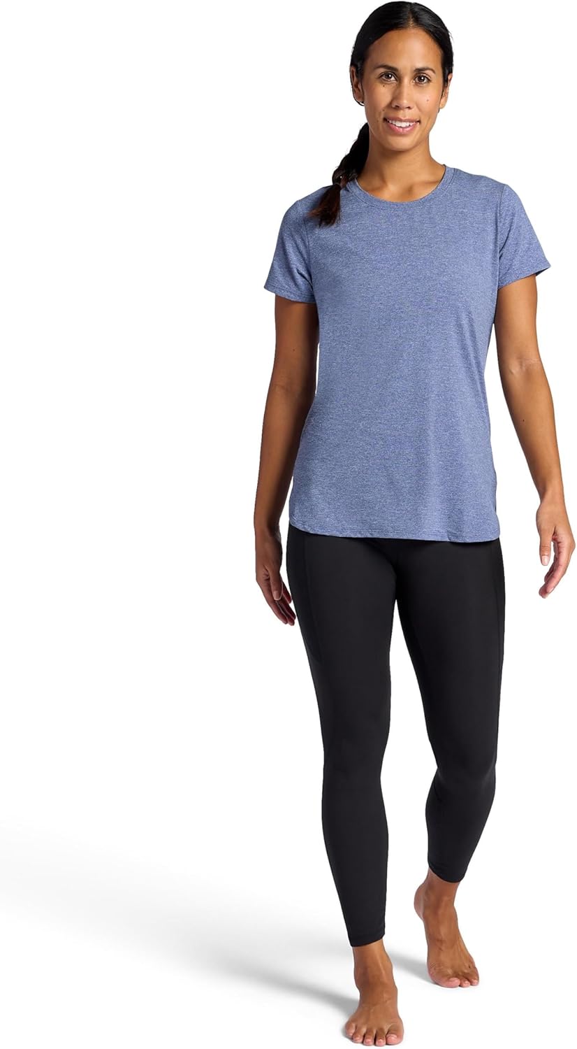 Gaiam Women's Everyday Performance Crewneck T-Shirt, Slim Fit, Stretch Lightweight Material, Moisture-Wicking - Image 3