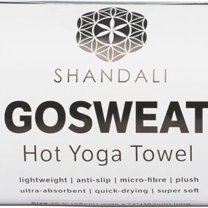 Shandali GoSweat Non-Slip Hot Yoga Towel with Super-Absorbent Soft Suede Microfiber in Many Colors, for Bikram Pilates and Yoga Mats.