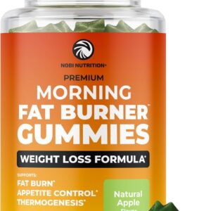 Morning Fat Burner Gummies | Weight Loss for Women & Men | Appetite Suppressant & Metabolism Booster | Thermogenic Belly Fat Burner with Green Tea, Garcinia, Green Coffee Bean & More | 60 Gummies