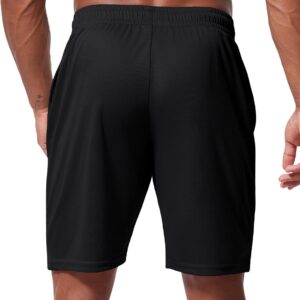 Men’s Athletic Shorts 9 Inch Inseam – Quick Dry Mesh Basketball Shorts Men, Lightweight Mens Gym Running Shorts