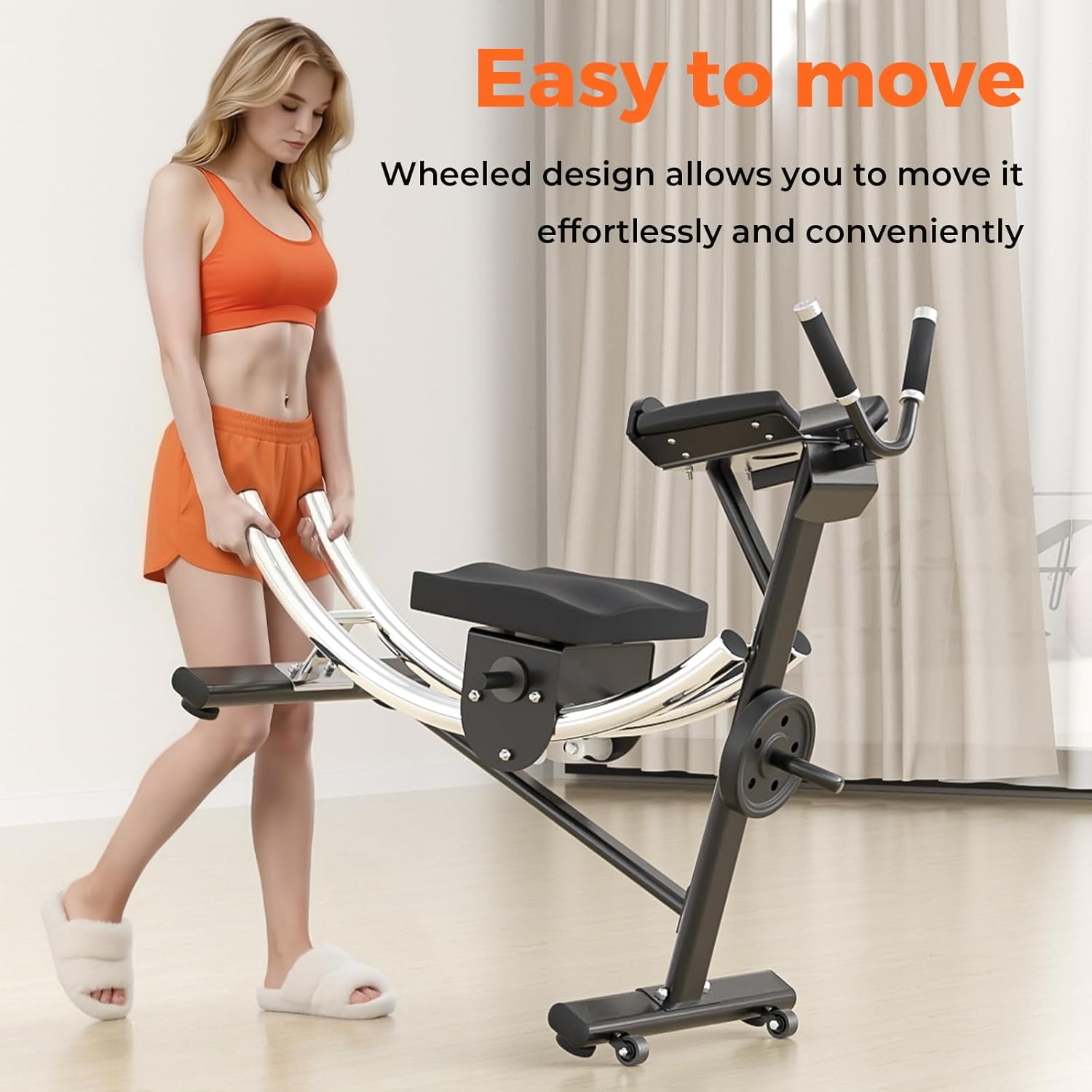 Ab Machine, Ab Trainer Coaster, Abdominal Crunch Core Workout Equipment, Foldable Core Fitness Training Equipment for All Levels, Home & Gym, 1200lbs Capacity - Image 6