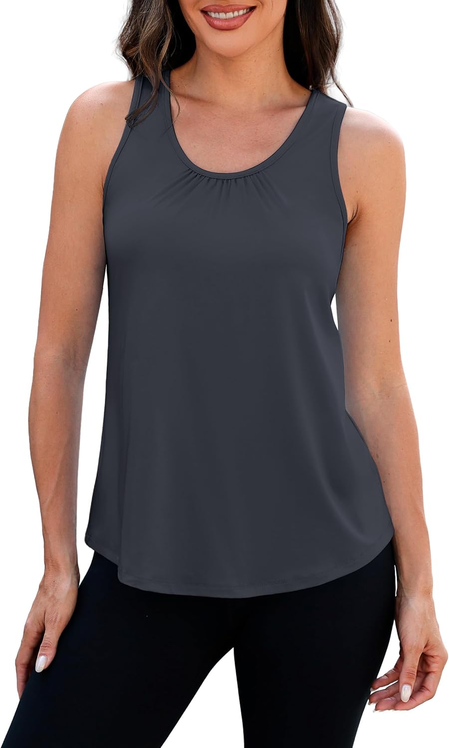 NIASHOT Workout Tank Tops for Women Racerback Loose Fit Yoga Top Sleeveless Gym Shirt Running Athletic Tanks Pack - Image 2