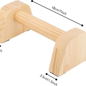Wooden Push Up Bar Stand – Pushup Parallettes Floor Handles Perfect Bars for Calisthenics & Handstand