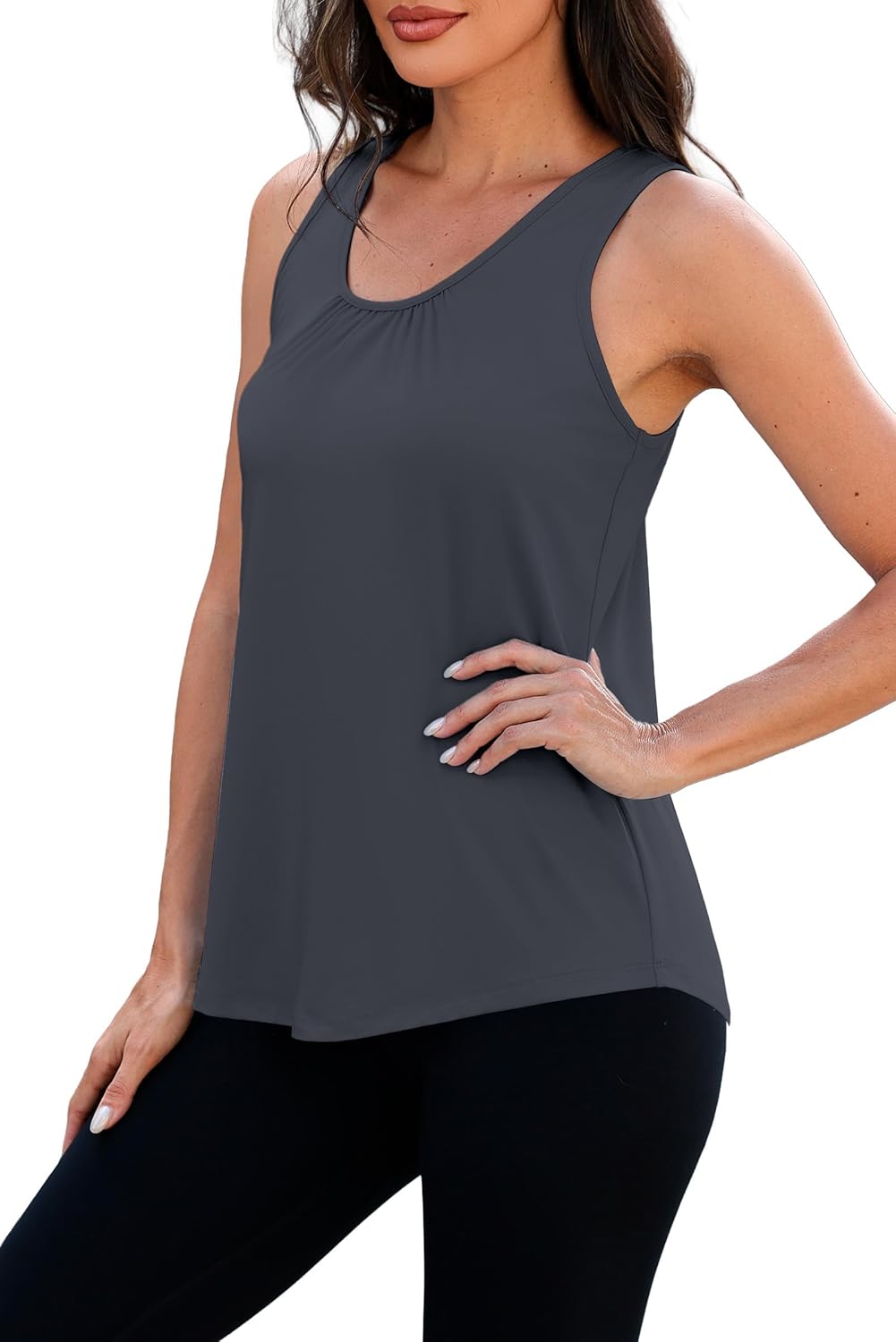 NIASHOT Workout Tank Tops for Women Racerback Loose Fit Yoga Top Sleeveless Gym Shirt Running Athletic Tanks Pack - Image 4