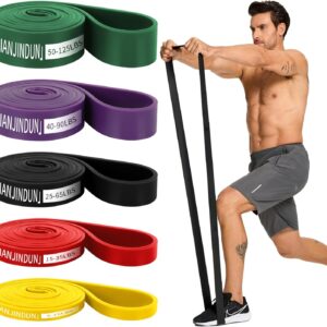 Professional Resistance Bands, Pull Up Assistance Bands Set with Door Anchor, Exercise Workout Bands for Working Out, Body Stretching, Fitness, Physical Therapy, Muscle Training for Men & Women
