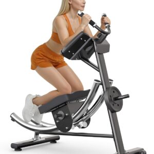 Ab Machine, Ab Trainer Coaster, Abdominal Crunch Core Workout Equipment, Foldable Core Fitness Training Equipment for All Levels, Home & Gym, 1200lbs Capacity