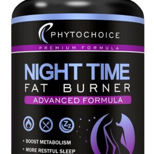 PHYTOCHOICE Night Time Weight Loss Pills for Women-Carb Blocker Appetite Suppressant with Melatonin-Fat Burner Diet Pills that Work Fast for Women-Nighttime Metabolism Booster-Made in USA-1 Pack
