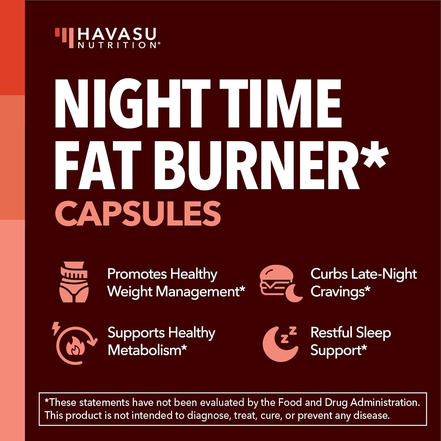 Night Time Fat Burner Capsules for Men and Women - Appetite Suppressant for Weight Loss with White Kidney Bean - 60 Count - Metabolism Booster with Melatonin for Sleep Support - 2-Month Supply - Image 3