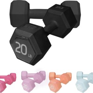 Dumbbell Hand Weight Sets 5/10/15/20/25/36lbs – 5 Colors Options – Exercise & Fitness Free Weights for Women & Men Home Gym Equipment Workouts Strength Training
