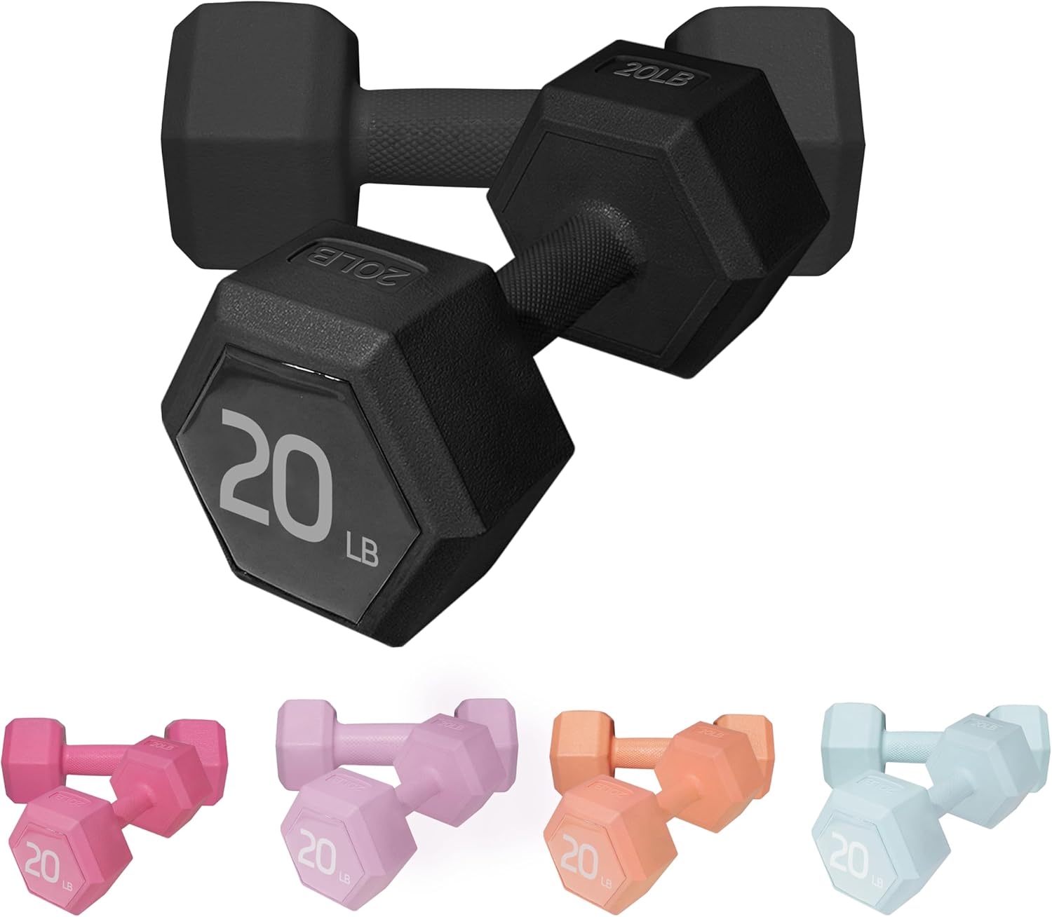 Dumbbell Hand Weight Sets 5/10/15/20/25/36lbs - 5 Colors Options - Exercise & Fitness Free Weights for Women & Men Home Gym Equipment Workouts Strength Training