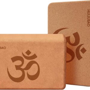 Cork Yoga Block, High Density Non-Slip Support Blocks for Balance, Dance, Pilates, Fitness Training