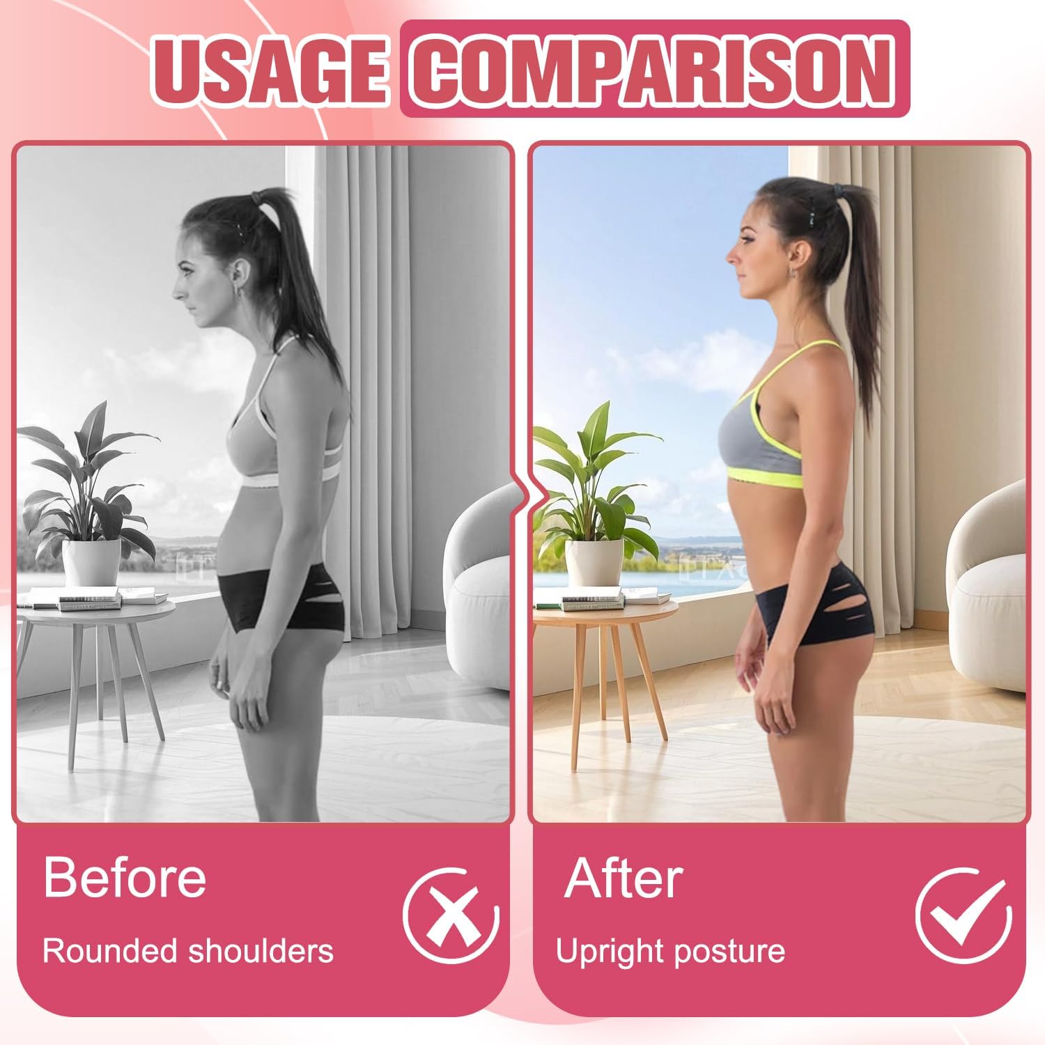 Figure 8 Resistance Band for Women Men, Non‑Slip Handles Exercise Band, Home Gym Fitness Equipment for Yoga, Pilates, Stretching & Physical Therapy (25 lbs) - Image 3