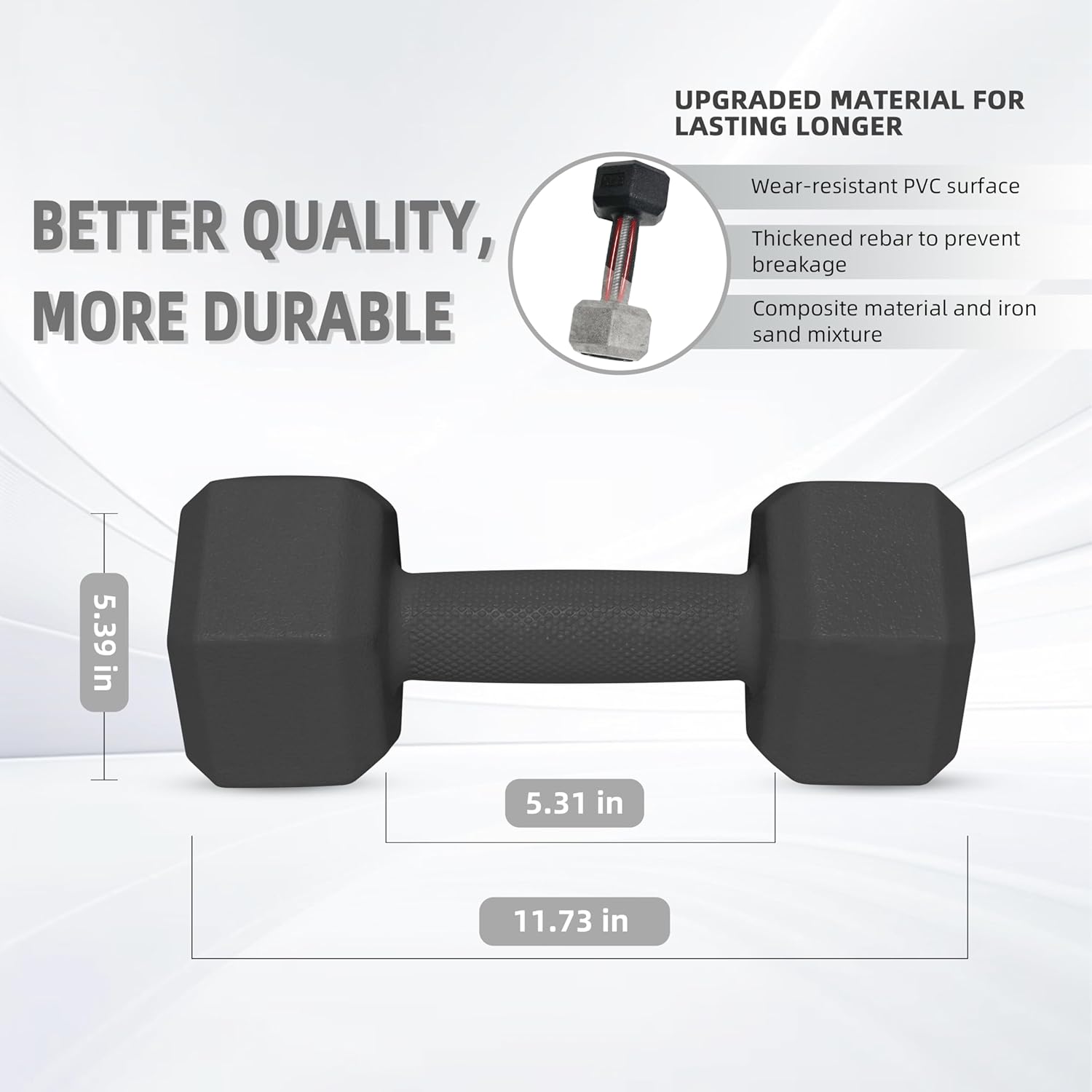 Dumbbell Hand Weight Sets 5/10/15/20/25/36lbs - 5 Colors Options - Exercise & Fitness Free Weights for Women & Men Home Gym Equipment Workouts Strength Training - Image 3
